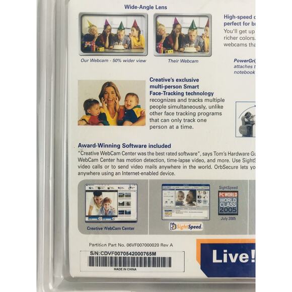 Creative Labs Live! Ultra for Notebooks Cam Video 1.3MP Webcam USB 2.0 - Picture 7 of 9